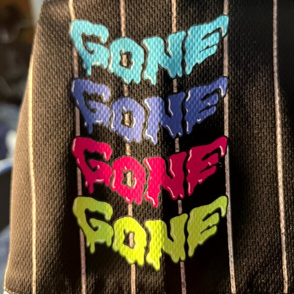 Rue 21 "Mentally Gone" "Not Coming Back" Short-Sleeve Colorful Jersey SZ Small - Picture 4 of 8